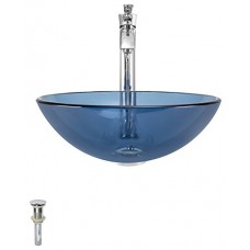 601 Aqua Chrome Bathroom 726 Vessel Faucet Ensemble (Bundle - 4 Items: Vessel Sink  Vessel Faucet  Pop-Up Drain  and Sink Ring) - B00KDMCSOG